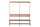 Gürkan Garderobenbank mit Haken und Schuhrost 109844 grau, buche Holz 200,0 cm