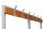 Gürkan Garderobenbank mit Haken und Schuhrost 109844 grau, buche Holz 200,0 cm