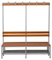 Gürkan Garderobenbank mit Haken und Schuhrost 107408...