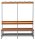 Gürkan Garderobenbank mit Haken und Schuhrost 107408 grau, buche Holz 160,0 cm