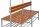 Gürkan Garderobenbank mit Haken und Schuhrost 107408 grau, buche Holz 160,0 cm