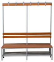 Gürkan Garderobenbank mit Haken und Schuhrost 107376...
