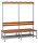 Gürkan Garderobenbank mit Haken und Schuhrost 107376 grau, buche Holz 200,0 cm