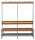 Gürkan Garderobenbank mit Haken und Schuhrost 107376 grau, buche Holz 200,0 cm