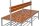 Gürkan Garderobenbank mit Haken und Schuhrost 107376 grau, buche Holz 200,0 cm