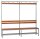 Gürkan Garderobenbank mit Haken und Schuhrost 107316 grau, buche Holz 200,0 cm