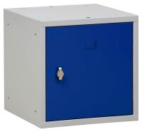Gürkan Schließfachschrank lichtgrau, enzianblau 107001, 1 Schließfach 38,0 x 38,0 x 38,0 cm