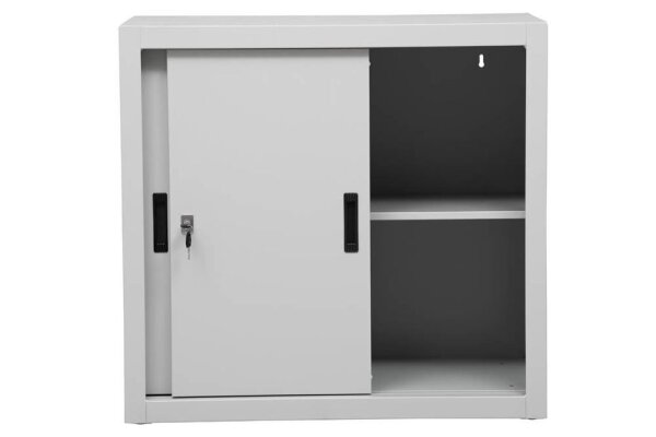 Gürkan Schiebetürenschrank, 100264 lichtgrau 1 Fachboden 80,0 x 45,0 x 75,0 cm