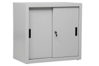 Gürkan Schiebetürenschrank, 100264 lichtgrau 1 Fachboden 80,0 x 45,0 x 75,0 cm