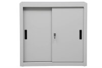 Gürkan Schiebetürenschrank, 100264 lichtgrau 1 Fachboden 80,0 x 45,0 x 75,0 cm