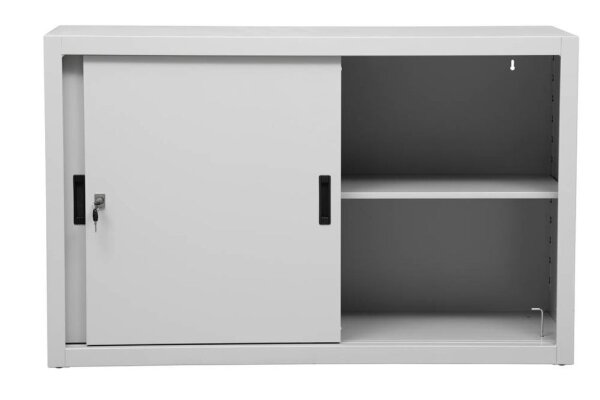 Gürkan Schiebetürenschrank, 100266 lichtgrau 1 Fachboden 120,0 x 45,0 x 75,0 cm