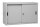 Gürkan Schiebetürenschrank, 100266 lichtgrau 1 Fachboden 120,0 x 45,0 x 75,0 cm