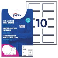 AVERY Zweckform Namensetiketten J4785-20 weiß 80,0...