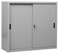 Gürkan Schiebetürenschrank, 100277 lichtgrau 2 Fachböden 120,0 x 45,0 x 109,0 cm