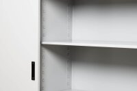 Gürkan Schiebetürenschrank, 100275 lichtgrau 2 Fachböden 160,0 x 45,0 x 109,0 cm