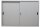 Gürkan Schiebetürenschrank, 100275 lichtgrau 2 Fachböden 160,0 x 45,0 x 109,0 cm