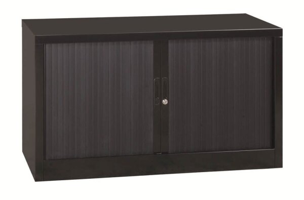 Gürkan Rollladenschrank schwarz 1 Fachboden 120,0 x 46,0 x 75,0 cm
