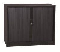 Gürkan Rollladenschrank schwarz 2 Fachböden...