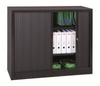 Gürkan Rollladenschrank schwarz 2 Fachböden...