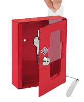 WEDO Notschlüsselkasten signalrot, Zylinderschloss, 15,0 x 4,0 x 12,0 cm, 1 St.