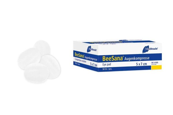 Meditrade® Augenkompressen BeeSana® 4195 weiß 5,6 x 7,2 cm, 50 St.