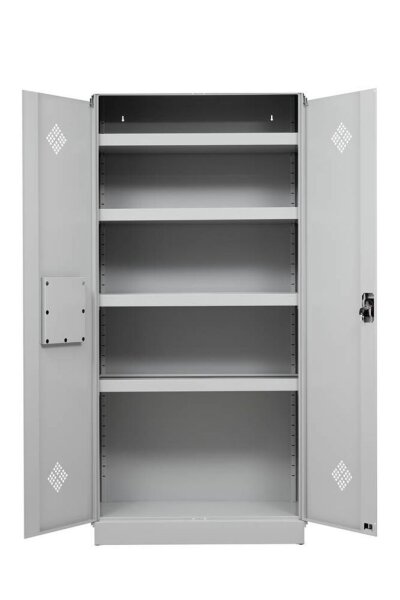 Gürkan Umweltschrank 107525 lichtgrau 4 Fachböden 92,0 x 42,0 x 195,0 cm, aufgebaut, 1 St.