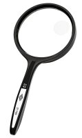 WEDO Lupe schwarz 2-fach und 4-fach, Ø 7,4 cm
