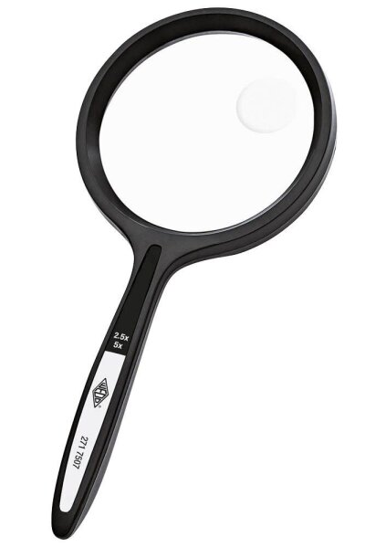 WEDO Lupe schwarz 2,5-fach und 5-fach, Ø 4,8 cm