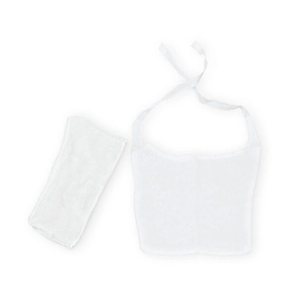 Meditrade® unisex Einweg-Lätzchen für Erwachsene weiß Einheitsgröße 10 St.