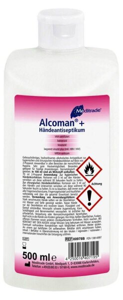 Meditrade® Alcoman® + Händedesinfektionsmittel 500 ml