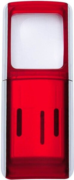 WEDO Lupe rot 3-fach, Ø 13,3 cm
