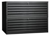 Gürkan Planschrank schwarz 10 Schubladen 140,0 x...