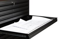 Gürkan Planschrank schwarz 10 Schubladen 140,0 x 95,0 x 105,0 cm, 1 St.