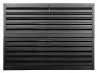 Gürkan Planschrank schwarz 10 Schubladen 140,0 x 95,0 x 105,0 cm, 1 St.