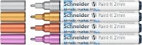 Schneider 011 Lackmarker farbsortiert 2,0 mm, 4 Set