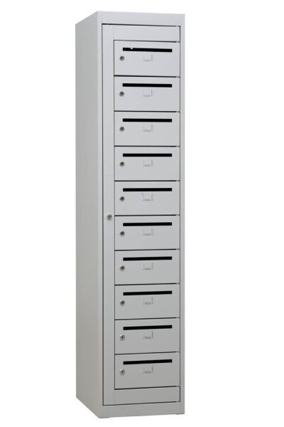 Gürkan Schließfachschrank lichtgrau 111314, 10 Schließfächer 40,0 x 50,0 x 180,0 cm