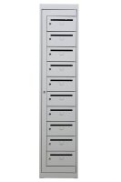Gürkan Schließfachschrank lichtgrau 111314, 10 Schließfächer 40,0 x 50,0 x 180,0 cm