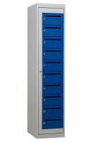 Gürkan Schließfachschrank lichtgrau, blau...