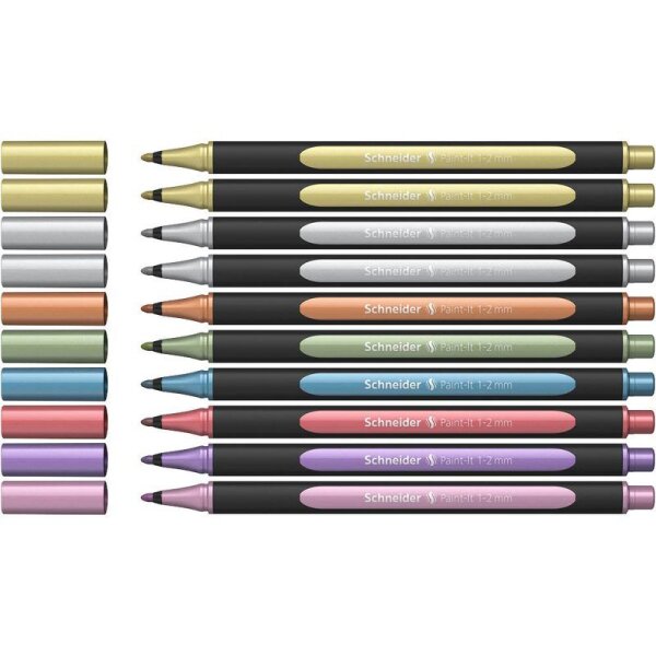 Schneider 020 Lackmarker farbsortiert 1,0 - 2,0 mm, 10 Set
