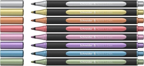 Schneider 020 Lackmarker farbsortiert 1,0 - 2,0 mm, 8 St.