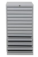 Gürkan Schubladenschrank lichtgrau 13 Schubladen 53,0 x 43,0 x 98,0 cm, 1 St.