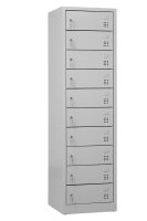 Gürkan Schließfachschrank lichtgrau 110264, 10 Schließfächer 50,0 x 50,0 x 180,0 cm