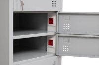 Gürkan Schließfachschrank lichtgrau 110264, 10 Schließfächer 50,0 x 50,0 x 180,0 cm