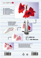 OLYMPIA Laminierfolien glänzend für A4 125 micron, 25 St.