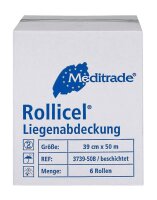 Meditrade® Ärztekrepp ROLLICEL® 1-lagig weiß 39,0 cm x 50,0 m, 6 Rollen