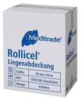 Meditrade® Ärztekrepp ROLLICEL® 1-lagig weiß 39,0 cm x 50,0 m, 6 Rollen