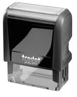 trodat Textstempel, individualisierbar printy 4911 selbstfärbend schwarz ohne Logo, 1 St. -  Nachträglich per Gutschein personalisieren