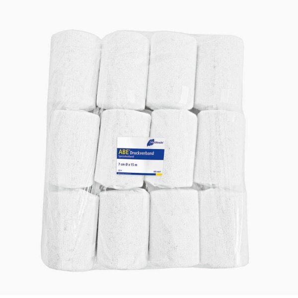 Meditrade® Druckverband  ABE® 4037 weiß 7,0 x 10,0 cm, 12 St.
