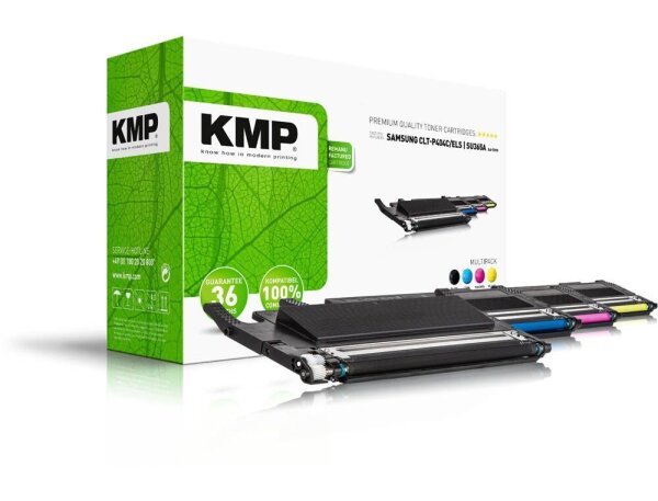 KMP SA-T89V  schwarz, cyan, magenta, gelb Toner kompatibel zu SAMSUNG CLT-P404C (SU365A), 4er-Set