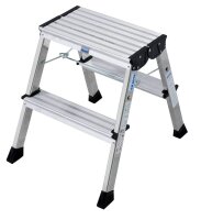 KRAUSE Klapptritt MONTO Rolly silber 2x 2 Stufen, H: 55,0 cm